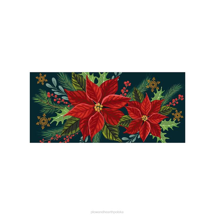 Plow & Hearth Mata przełączająca poinsettia sassafras 02XR61727 artykuły gospodarstwa domowego