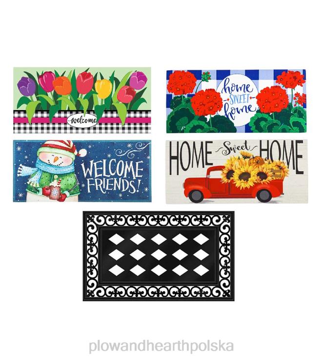 Plow & Hearth Zestaw mat Sassafras zmieniających pory roku 02XR61744 artykuły gospodarstwa domowego