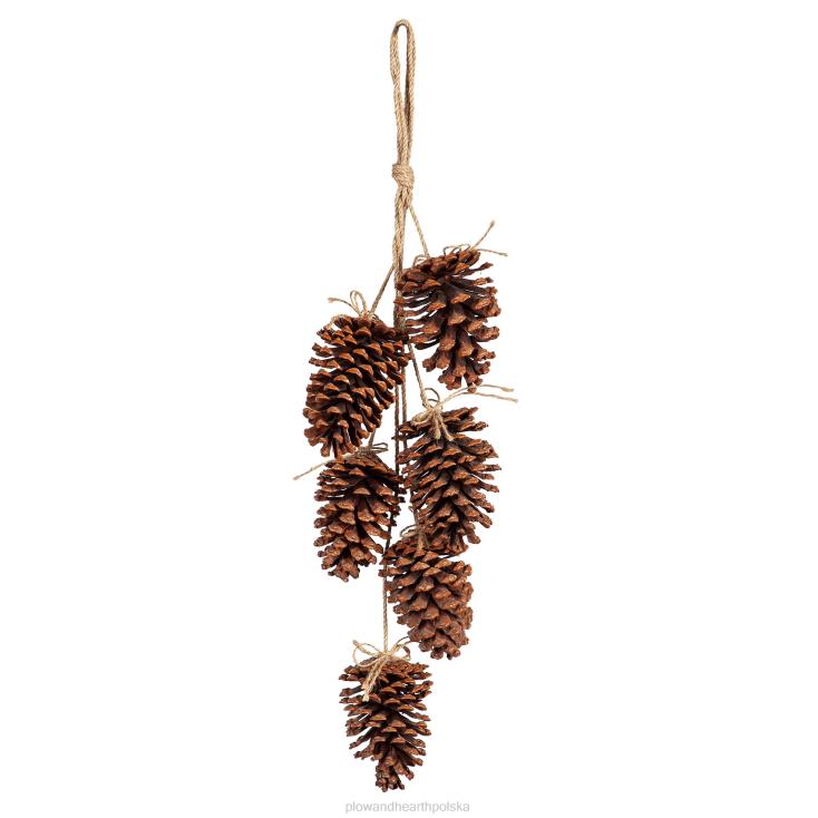 Plow & Hearth Świąteczny wieszak na drzwi w kształcie szyszki 02XR61722 artykuły gospodarstwa domowego