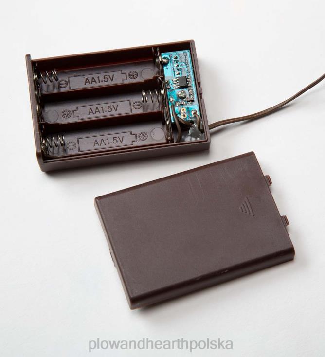 Plow & Hearth Świecąca girlanda świąteczna na baterie - biała 02XR61694 artykuły gospodarstwa domowego