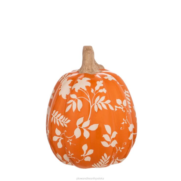 Plow & Hearth Dynie ceramiczne z nadrukiem do użytku wewnątrz i na zewnątrz, zestaw 3 szt 02XR62381 artykuły gospodarstwa domowego