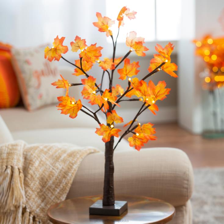 Plow & Hearth Klon stołowy oświetlony wewnątrz/na zewnątrz z 24 lampkami 02XR62348 artykuły gospodarstwa domowego