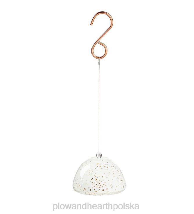 Plow & Hearth Powietrzny wieszak na rośliny ze szkła artystycznego - biały 02XR62468 artykuły gospodarstwa domowego