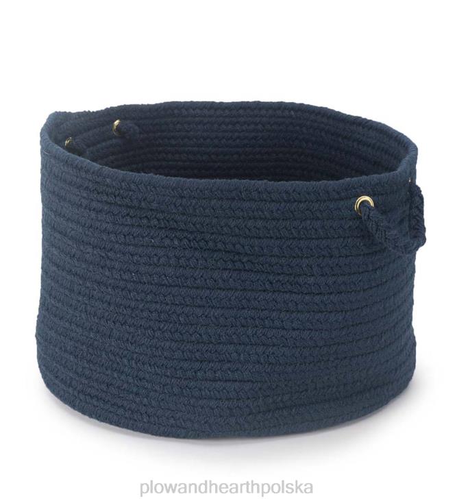 Plow & Hearth kosz roanoke z plecionego polipropylenu z uchwytami - czarny multi 02XR62487 artykuły gospodarstwa domowego