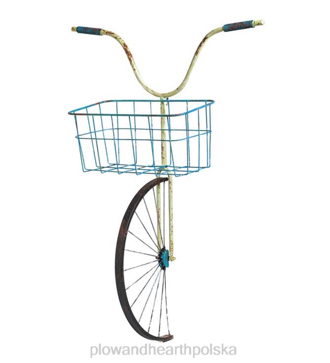 Plow & Hearth metalowa donica wisząca z koszykiem rowerowym 02XR62475 artykuły gospodarstwa domowego