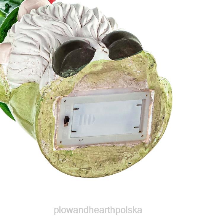 Plow & Hearth podświetlane ceramiczne gnomy kaktusowe, zestaw 2 szt 02XR62425 artykuły gospodarstwa domowego