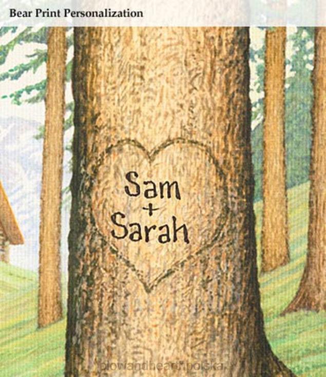 Plow & Hearth spersonalizowany nadruk w miodowe misie 02XR62476 artykuły gospodarstwa domowego