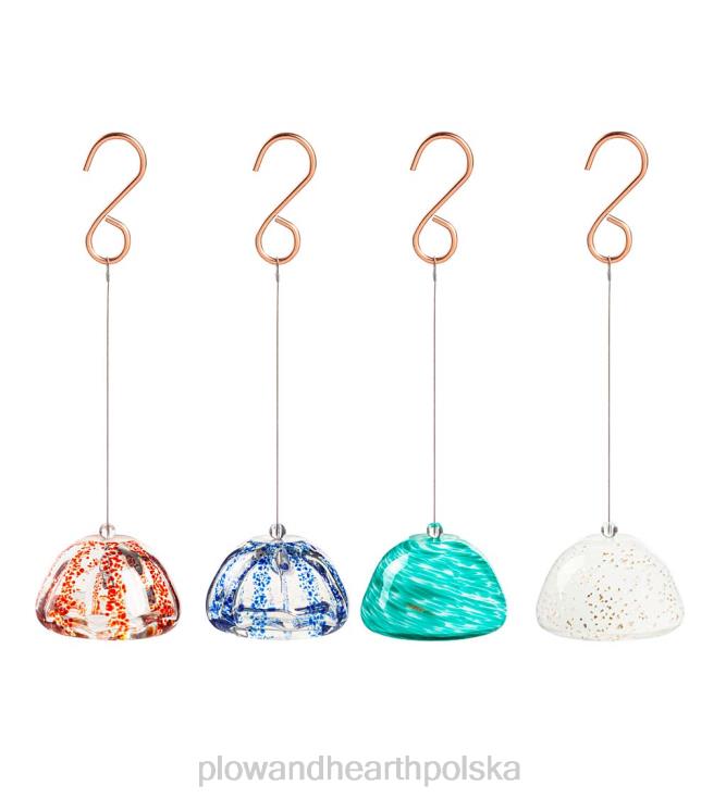 Plow & Hearth Dekoracja roślinna ze szkła artystycznego - czerwona 02XR63001 artykuły gospodarstwa domowego