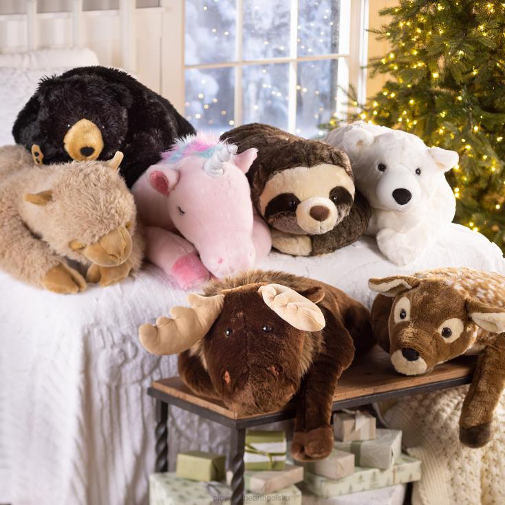 Plow & Hearth Ponadgabarytowa, pluszowa poduszka do przytulania w kształcie łosia 02XR62491 artykuły gospodarstwa domowego