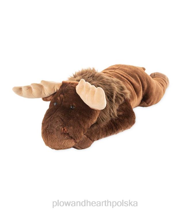 Plow & Hearth Ponadgabarytowa, pluszowa poduszka do przytulania w kształcie łosia 02XR62491 artykuły gospodarstwa domowego