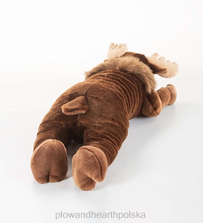 Plow & Hearth Ponadgabarytowa, pluszowa poduszka do przytulania w kształcie łosia 02XR62491 artykuły gospodarstwa domowego