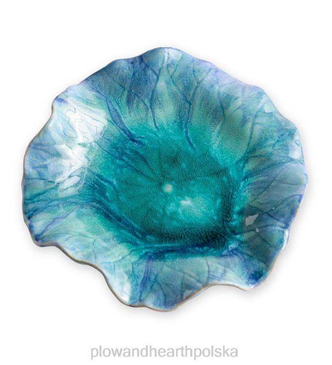 Plow & Hearth Grafika ścienna z niebieskimi ceramicznymi kwiatami, zestaw 3 sztuk 02XR62482 artykuły gospodarstwa domowego