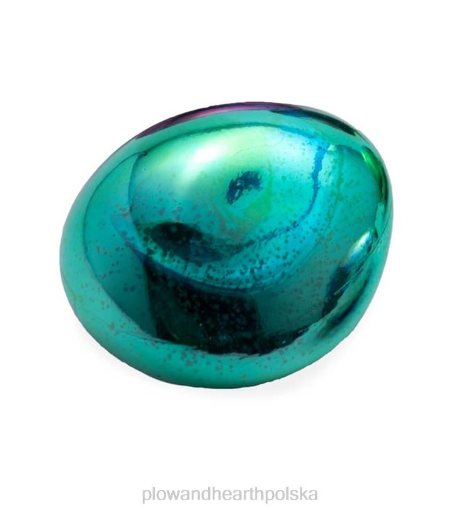 Plow & Hearth oświetlone szkło artystyczne dekoracyjne świecące skały ogrodowe - zielone 02XR61680 artykuły gospodarstwa domowego