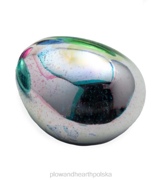 Plow & Hearth oświetlone szkło artystyczne dekoracyjne świecące skały ogrodowe - zielone 02XR61680 artykuły gospodarstwa domowego