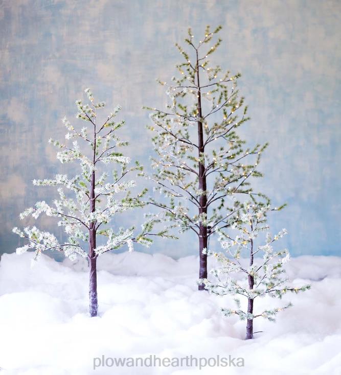 Plow & Hearth oświetlona śnieżna sosna wewnątrz/na zewnątrz 02XR61670 artykuły gospodarstwa domowego