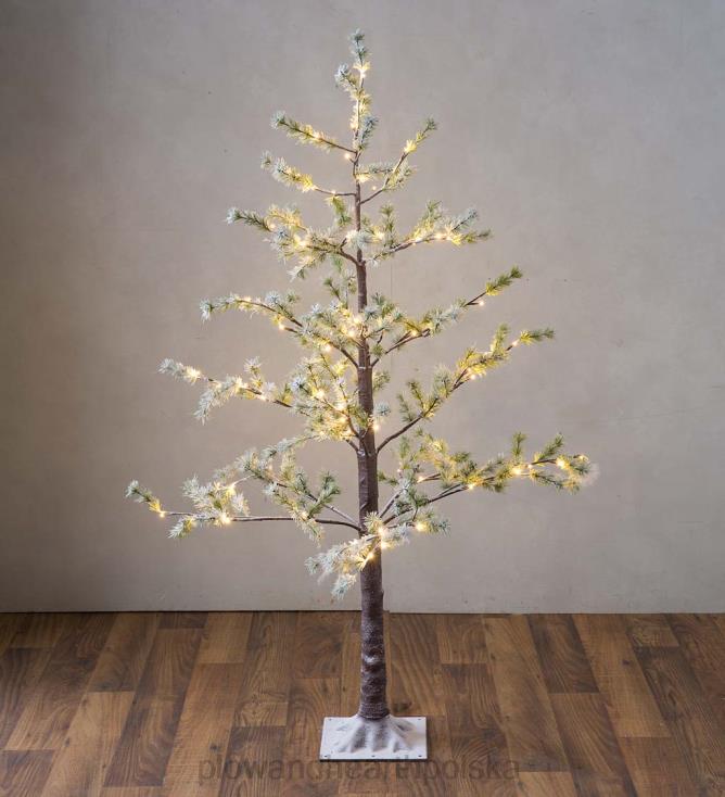 Plow & Hearth oświetlona śnieżna sosna wewnątrz/na zewnątrz 02XR61670 artykuły gospodarstwa domowego