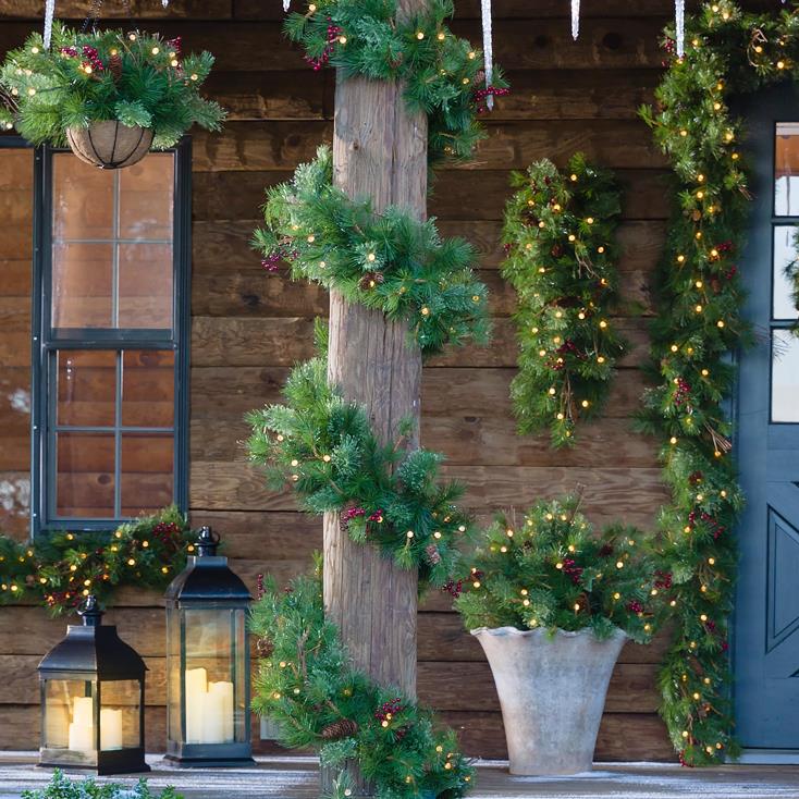 Plow & Hearth Girlanda w kształcie niebieskiego grzbietu do użytku wewnątrz i na zewnątrz z dwufunkcyjnymi światłami na baterie 02XR61484 artykuły gospodarstwa domowego