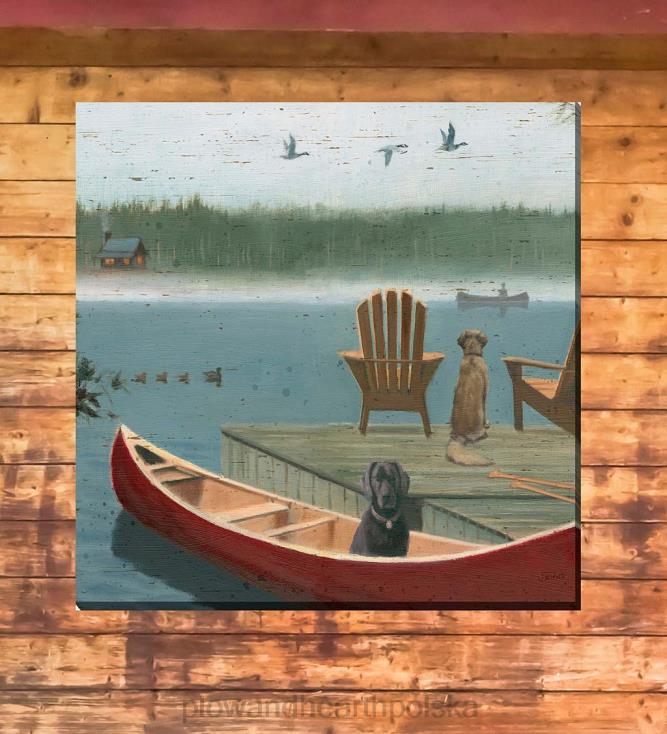 Plow & Hearth Gotowa do użytku dekoracja ścienna na płótnie wewnątrz/na zewnątrz 02XR61541 artykuły gospodarstwa domowego