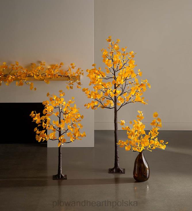 Plow & Hearth Wewnątrz/na zewnątrz oświetlone elektrycznie żółte miłorzęby 02XR61580 artykuły gospodarstwa domowego