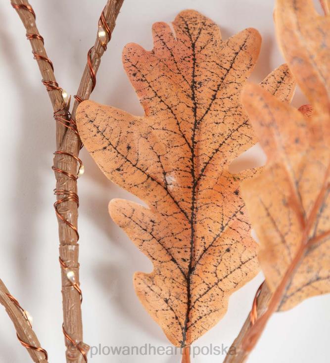 Plow & Hearth Wewnątrz/na zewnątrz oświetlone rdzawe gałęzie dębu, zestaw 2 szt 02XR61564 artykuły gospodarstwa domowego