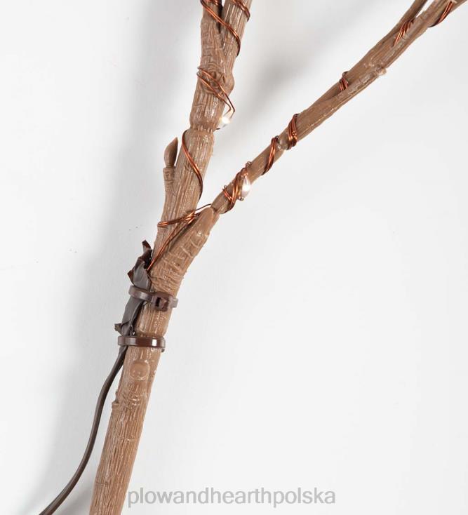 Plow & Hearth Wewnątrz/na zewnątrz oświetlone rdzawe gałęzie dębu, zestaw 2 szt 02XR61564 artykuły gospodarstwa domowego