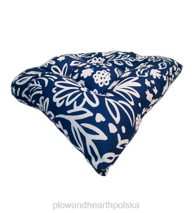 Plow & Hearth klasyczna okrągła poduszka na krzesło, 18