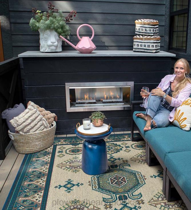 Plow & Hearth Duży dywan Jacksonville do użytku wewnątrz i na zewnątrz 02XR61409 artykuły gospodarstwa domowego