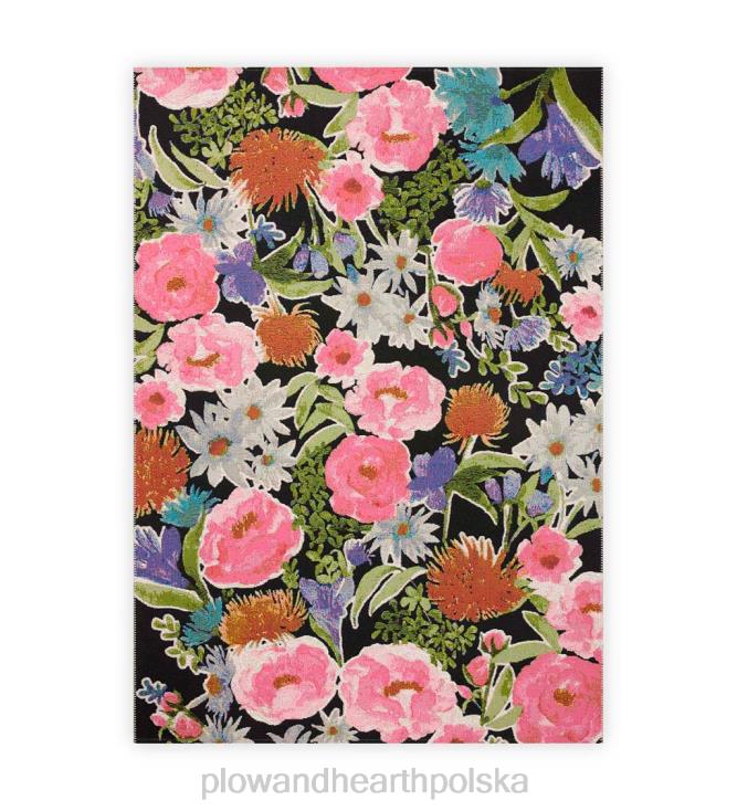 Plow & Hearth Dywan Clarissa w kwiaty do użytku wewnątrz/na zewnątrz z papierem karabinowym co. projekt 02XR61339 artykuły gospodarstwa domowego