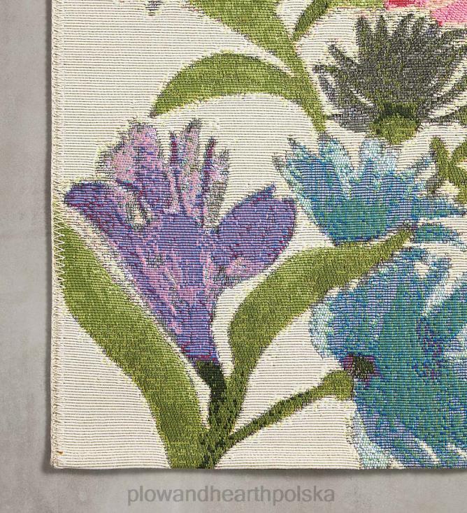 Plow & Hearth Dywan Clarissa w kwiaty do użytku wewnątrz/na zewnątrz z papierem karabinowym co. projekt 02XR61339 artykuły gospodarstwa domowego