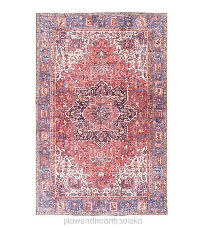 Plow & Hearth Dywan poliestrowy Berkley Border do użytku wewnątrz i na zewnątrz 02XR61433 artykuły gospodarstwa domowego