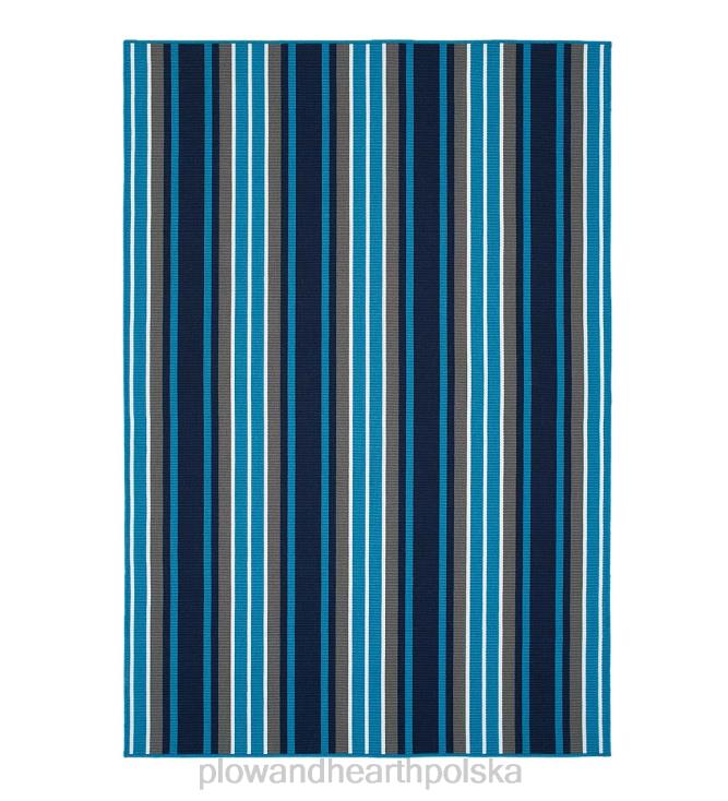 Plow & Hearth Dywan poliestrowy z fakturą w paski Dorset do użytku wewnątrz i na zewnątrz 02XR61400 artykuły gospodarstwa domowego