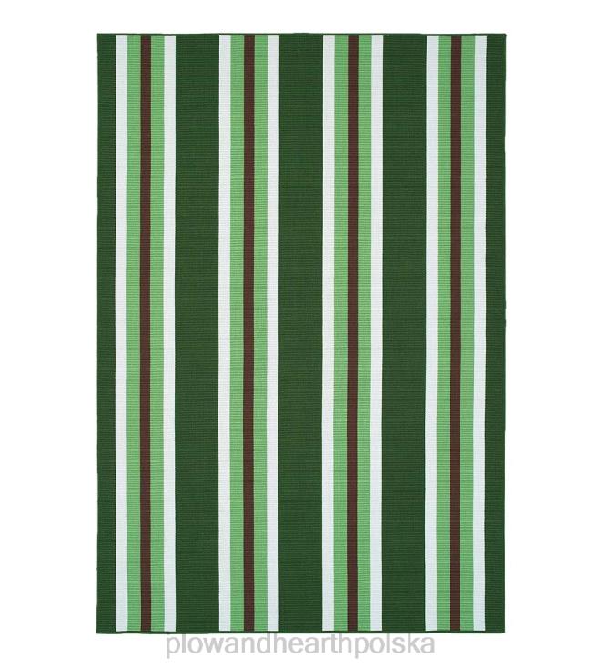 Plow & Hearth Dywan poliestrowy z fakturą w paski Dorset do użytku wewnątrz i na zewnątrz 02XR61400 artykuły gospodarstwa domowego