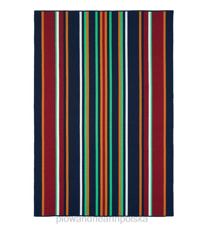 Plow & Hearth Dywan poliestrowy z fakturą w paski Dorset do użytku wewnątrz i na zewnątrz 02XR61400 artykuły gospodarstwa domowego
