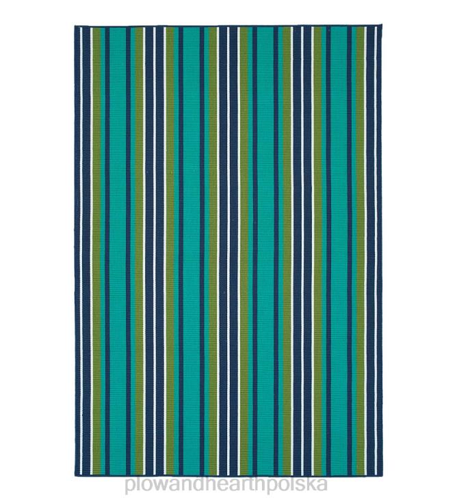 Plow & Hearth Dywan poliestrowy z fakturą w paski Dorset do użytku wewnątrz i na zewnątrz 02XR61400 artykuły gospodarstwa domowego