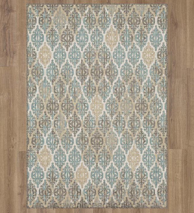 Plow & Hearth Dywan polipropylenowy la grange ikat do użytku wewnątrz i na zewnątrz 02XR61342 artykuły gospodarstwa domowego