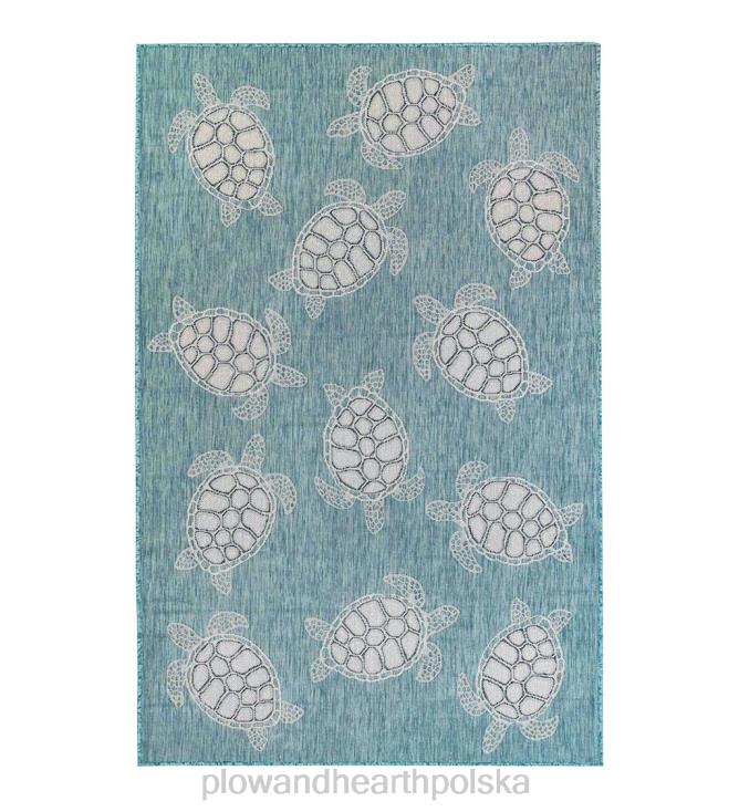 Plow & Hearth Dywan polipropylenowy z fakturą żółwi morskich do użytku wewnątrz i na zewnątrz 02XR61381 artykuły gospodarstwa domowego