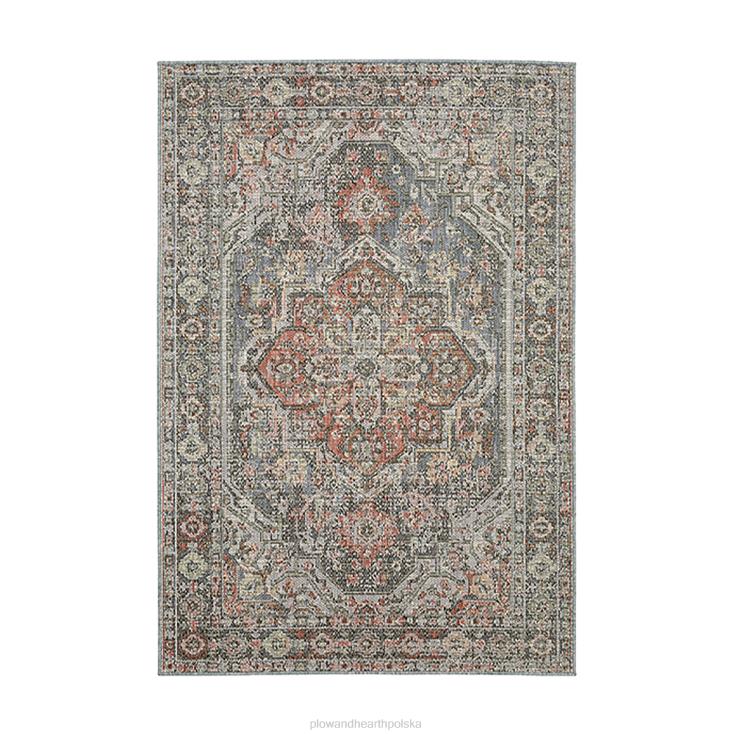 Plow & Hearth Dywan polipropylenowy z medalionem do użytku wewnątrz i na zewnątrz 02XR61405 artykuły gospodarstwa domowego