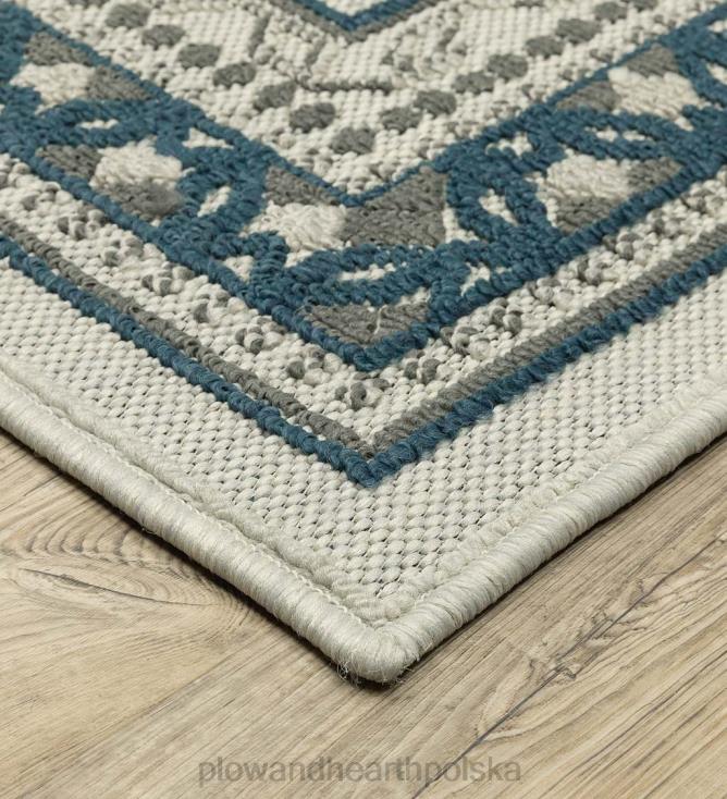 Plow & Hearth Dywan polipropylenowy z obramowaniem Yorku do użytku wewnątrz i na zewnątrz 02XR61446 artykuły gospodarstwa domowego