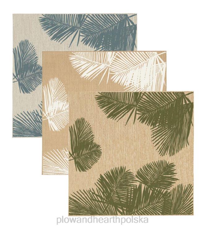 Plow & Hearth Dywan polipropylenowy z teksturowanymi dłońmi do użytku wewnątrz i na zewnątrz 02XR61360 artykuły gospodarstwa domowego