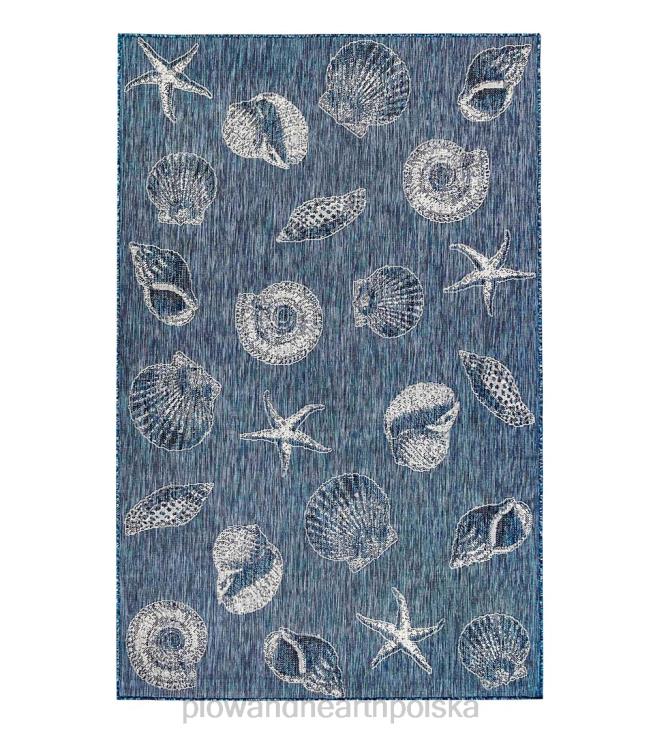 Plow & Hearth Dywan polipropylenowy z teksturowanymi muszlami do użytku wewnątrz i na zewnątrz 02XR61367 artykuły gospodarstwa domowego