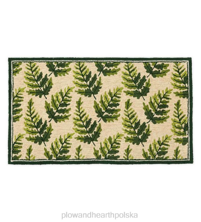 Plow & Hearth Dywan z akcentami paproci wewnątrz i na zewnątrz 02XR61348 artykuły gospodarstwa domowego