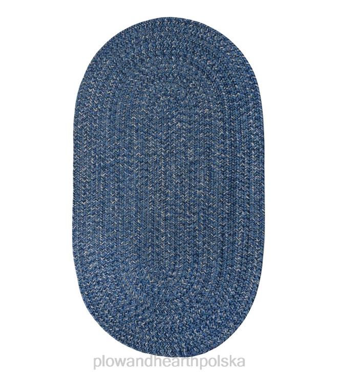 Plow & Hearth Owalny dywanik z plecionego polipropylenu Piss Creek do użytku wewnątrz i na zewnątrz 02XR61356 artykuły gospodarstwa domowego