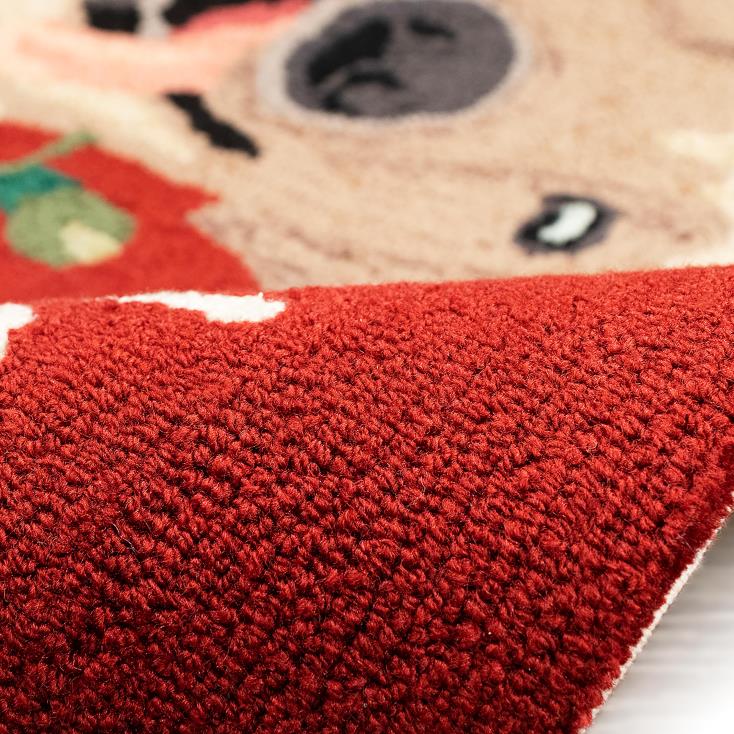 Plow & Hearth Ręcznie tkany dywanik laboratoryjny Wesołych Świąt do użytku wewnątrz i na zewnątrz 02XR61315 artykuły gospodarstwa domowego