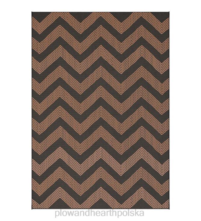 Plow & Hearth Szeroki dywanik do użytku wewnątrz i na zewnątrz, 5' x 8' - brązowy 02XR61437 artykuły gospodarstwa domowego