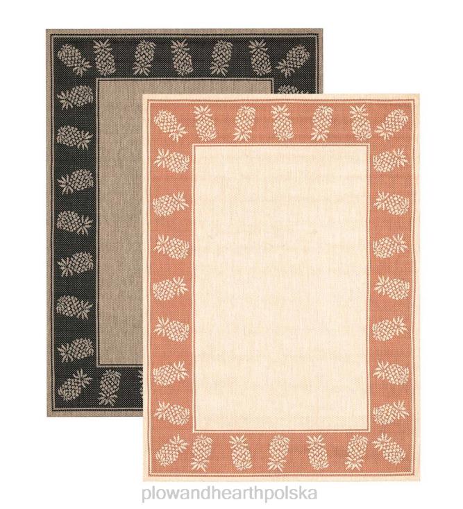 Plow & Hearth dywanik polipropylenowy z werandą i ananasem do użytku wewnątrz i na zewnątrz 02XR61441 artykuły gospodarstwa domowego