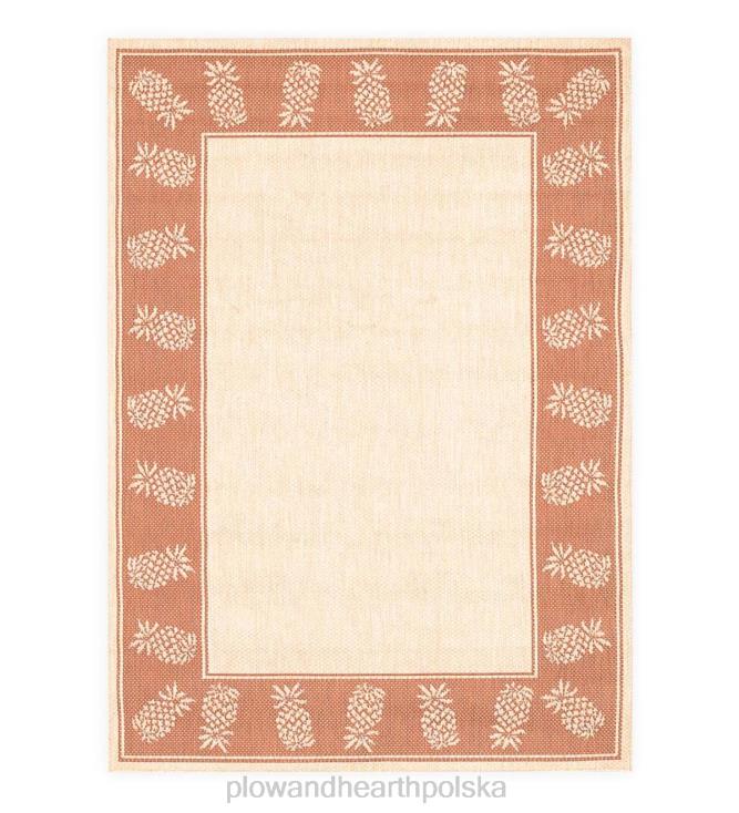 Plow & Hearth dywanik polipropylenowy z werandą i ananasem do użytku wewnątrz i na zewnątrz 02XR61441 artykuły gospodarstwa domowego