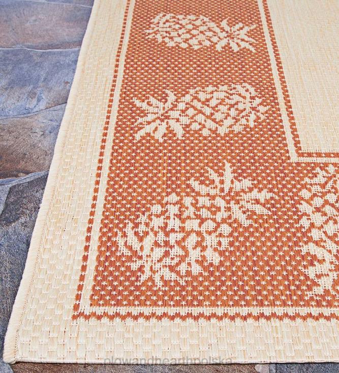 Plow & Hearth dywanik polipropylenowy z werandą i ananasem do użytku wewnątrz i na zewnątrz 02XR61441 artykuły gospodarstwa domowego