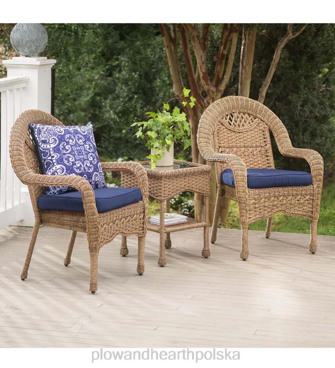 Plow & Hearth Krzesła wiklinowe Perspektyw Hill, zestaw 2 szt. – chmurna biel 02XR61118 artykuły gospodarstwa domowego