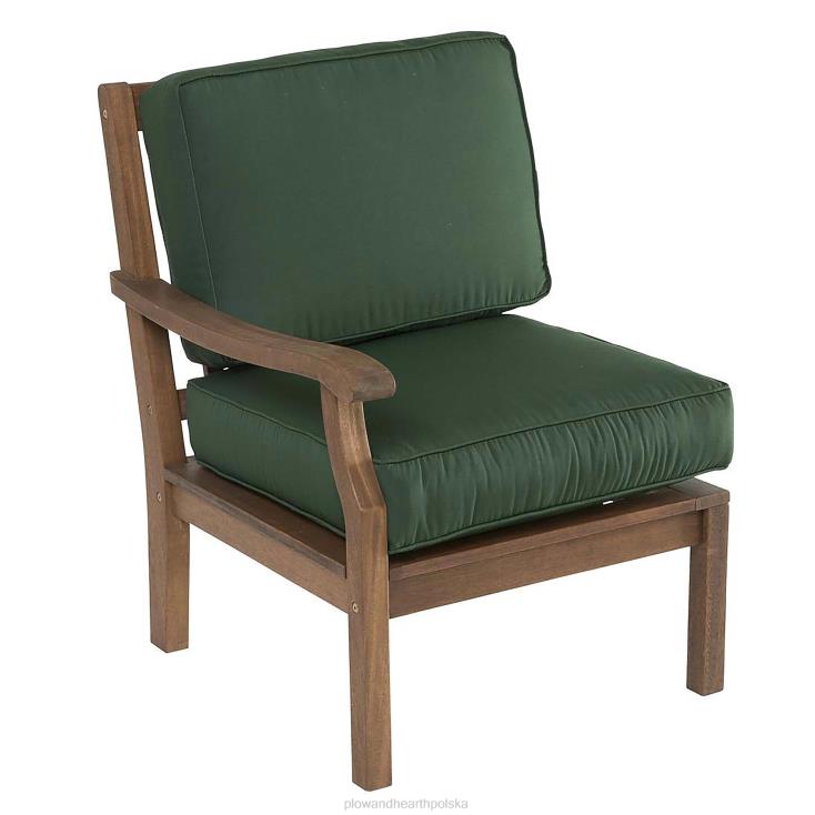 Plow & Hearth Krzesło segmentowe Claremont z prawym ramieniem i poduszkami - granatowy 02XR63212 artykuły gospodarstwa domowego