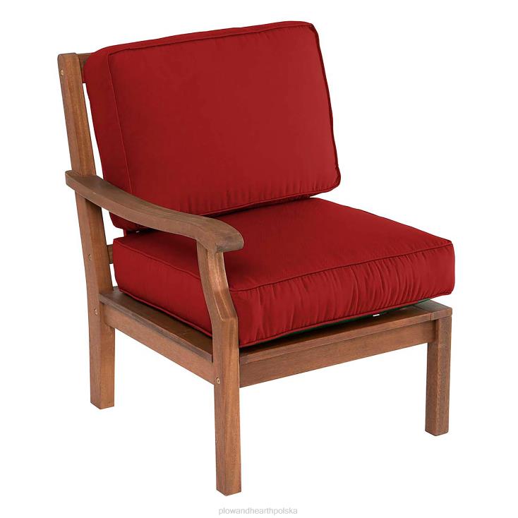 Plow & Hearth Krzesło segmentowe Claremont z prawym ramieniem i poduszkami - granatowy 02XR63212 artykuły gospodarstwa domowego